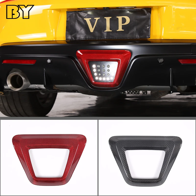 

For Toyota Supra A90 2019-2023 Car Styling Real Carbon Fiber Car Rear Tail Light Lower Brake Light Frame Trim Sticker Accessory