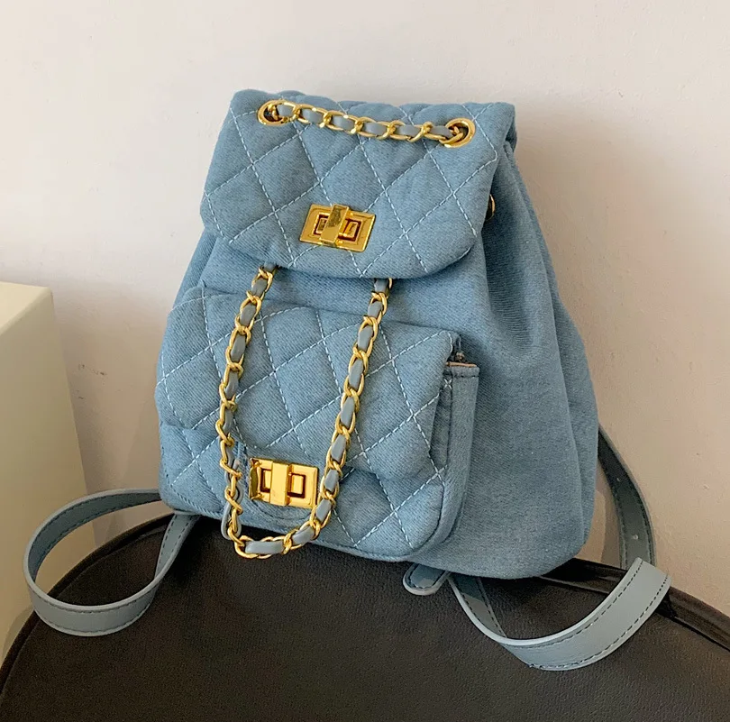 

FUN YA New Denim Women Backpacks 2022 Female Teen Girls Shoulder Bags Sac a Dos Casual Travel Ladies Bagpack Mochilas SchoolBag