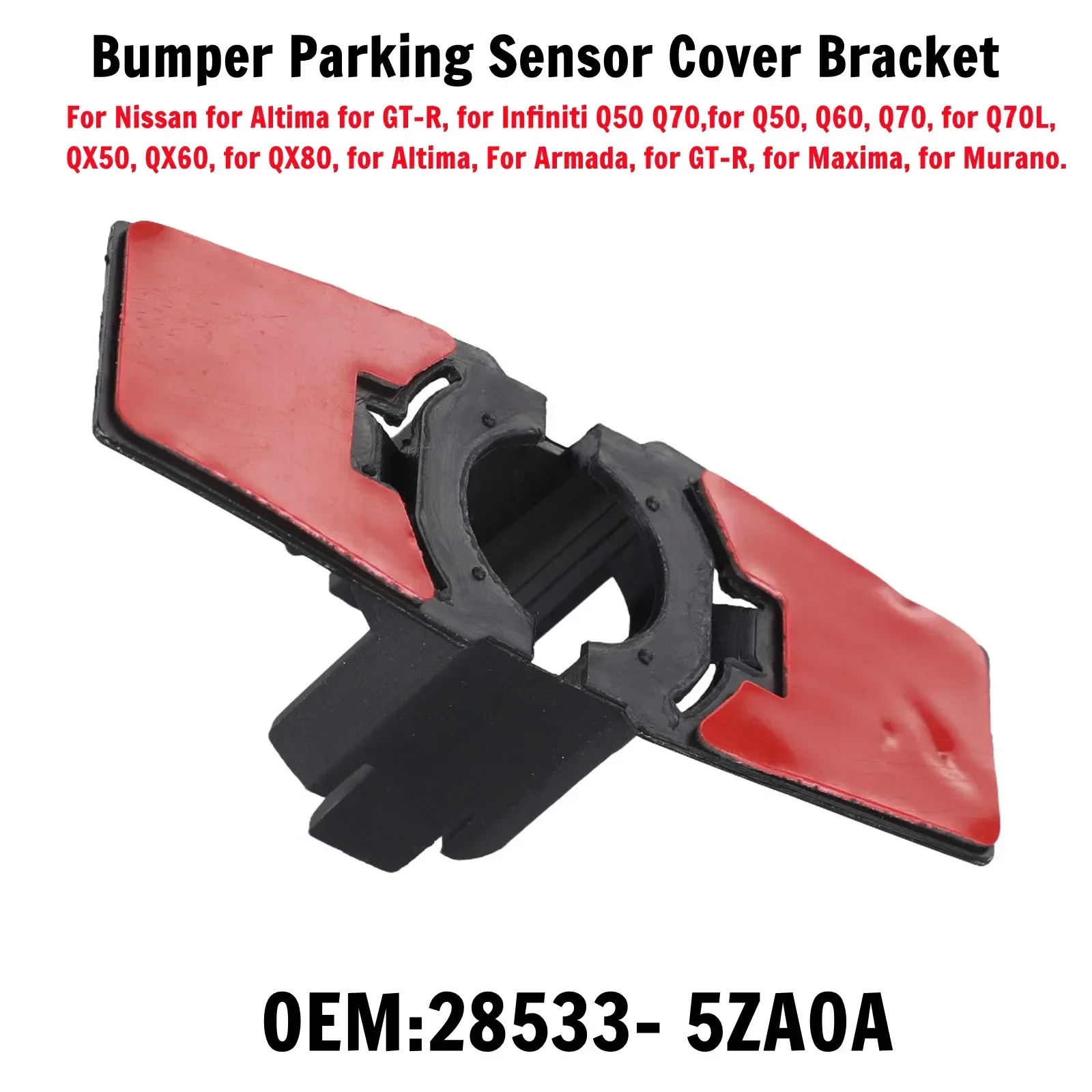 

1 шт. для NISSAN для INFINITI Q50, автомобильный бампер, крышка датчика парковки, кронштейн pdc, аксессуары OEM 28533- 5ZA0A для GT-R для Armada