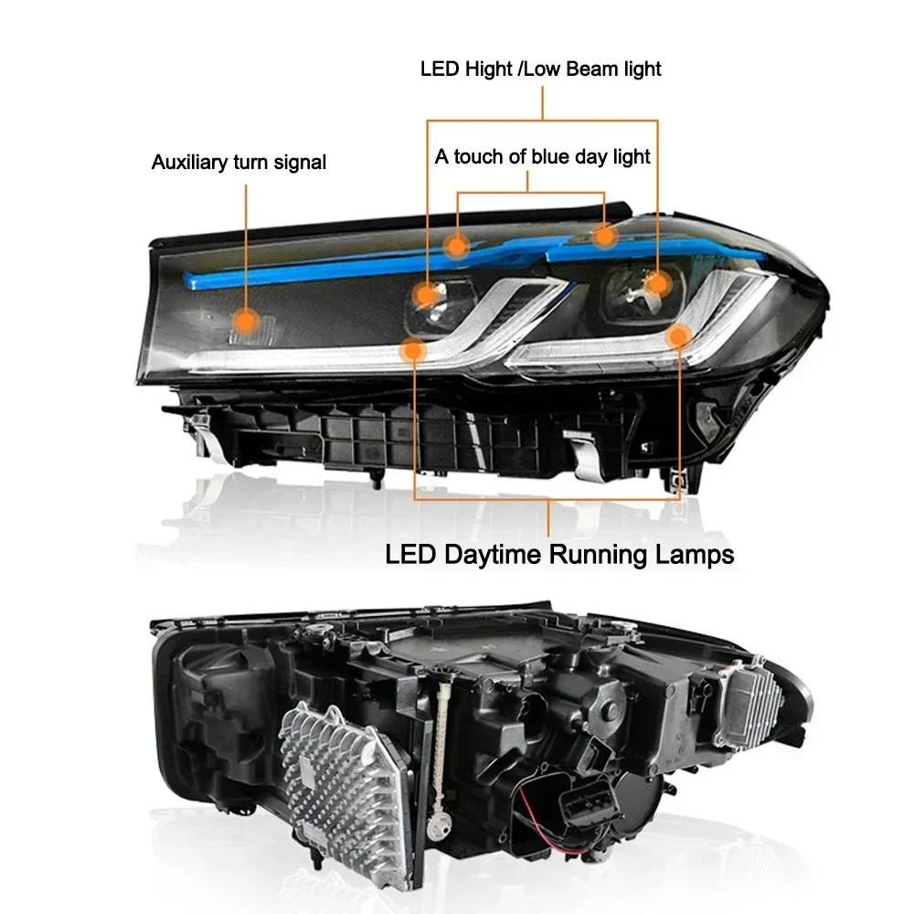 Автомобильные фонари для BMW G30 G38 525 530 535 540-2018 5 серии автомобильная фара в сборе