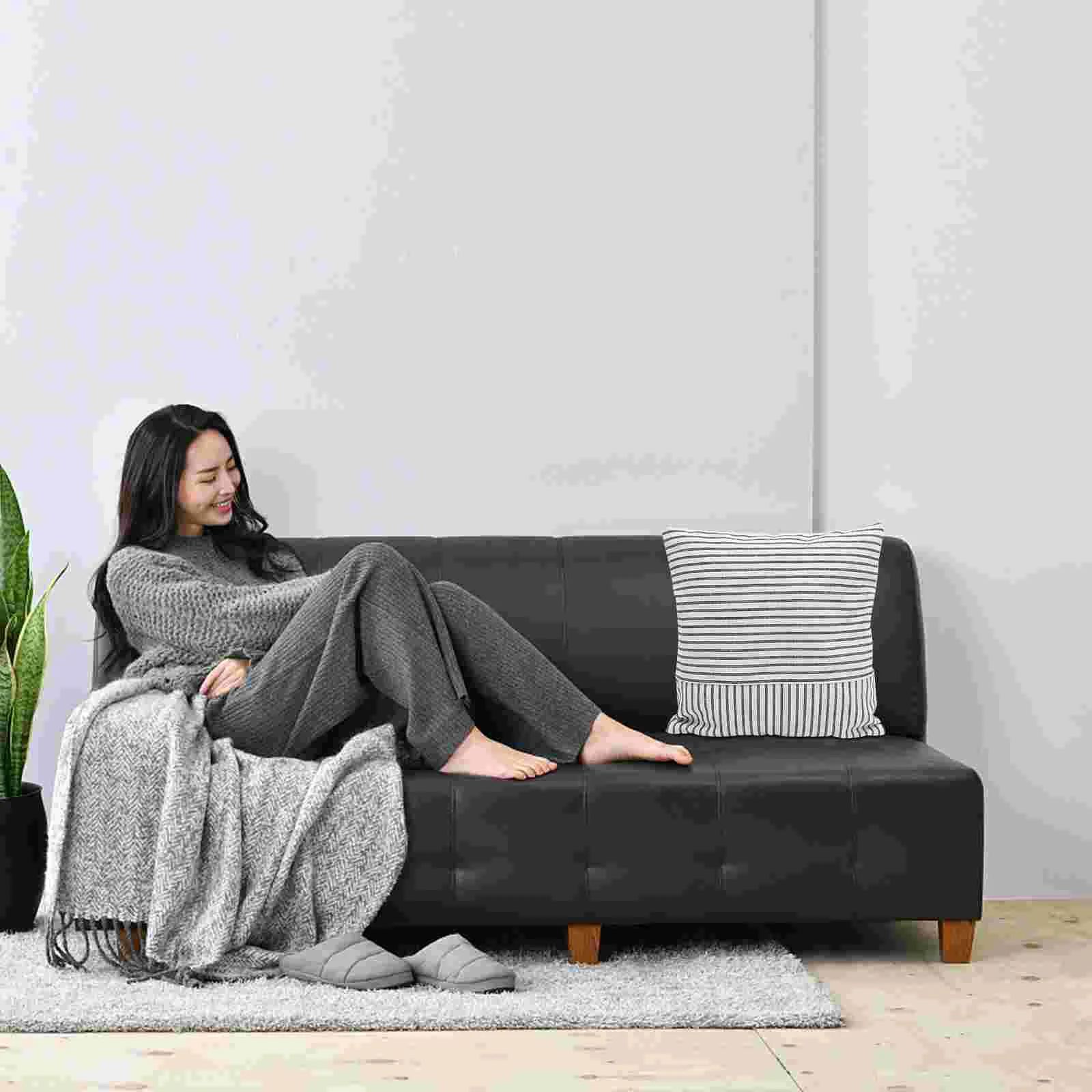 

2Pcs Square Pillow Covers Cotton Linen Cushion Covers Pillowcase Sofa Bedroom Pillowcase