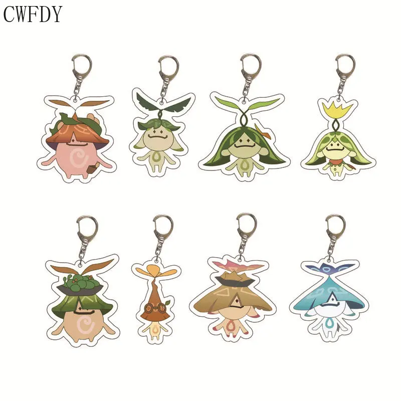 

Game Genshin Impact Sumeru Aranara Arama Keychain Accessories Backpack Anime Pendant Chaveio Badge Cosplay Props For Kids Gifts