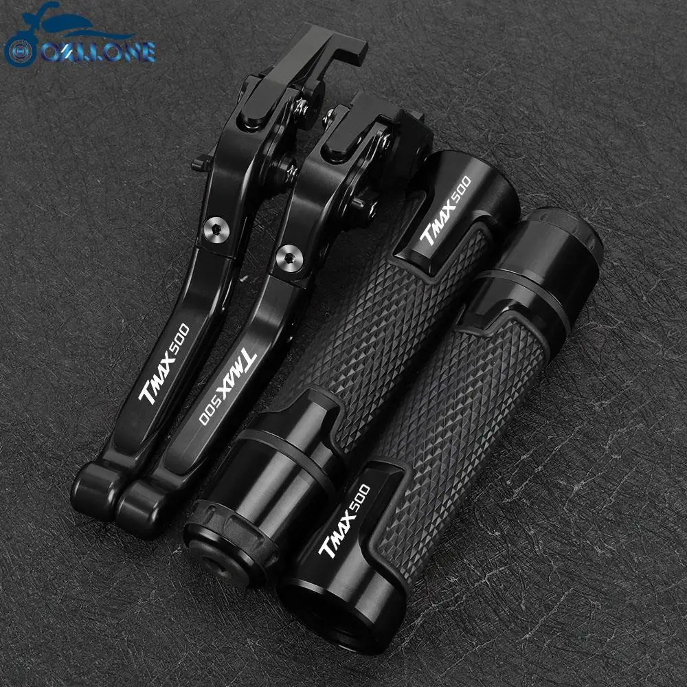 

T-MAX500 FOR YAMAHA TMAX500 2008-2023 Motorcycle Accessories Adjustable Clutch Brake Lever Handlebar Grips Ends CNC Aluminum