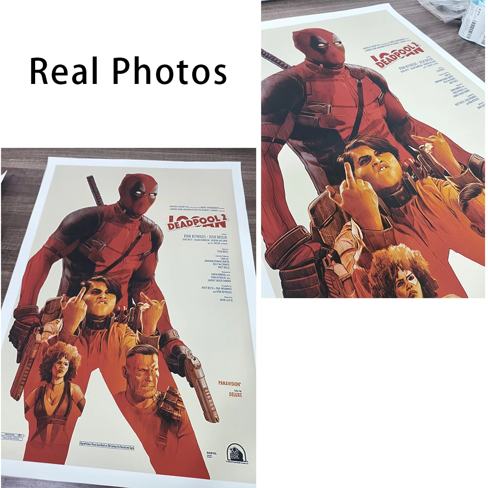 Граффити настенное искусство Дедпул и Росомаха постер супергерой Диснея