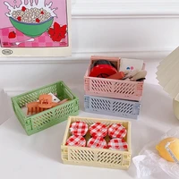 mini folding stationery and toy storage basket plastic storage container toy organizer children office storage makeup organizer