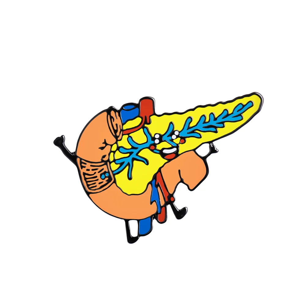 

Harong New Cute Funny Liver Enamel Pin Innovative Medical Body Organs Brooch Backpack Work Badge Strap Badge Friends Party Gift