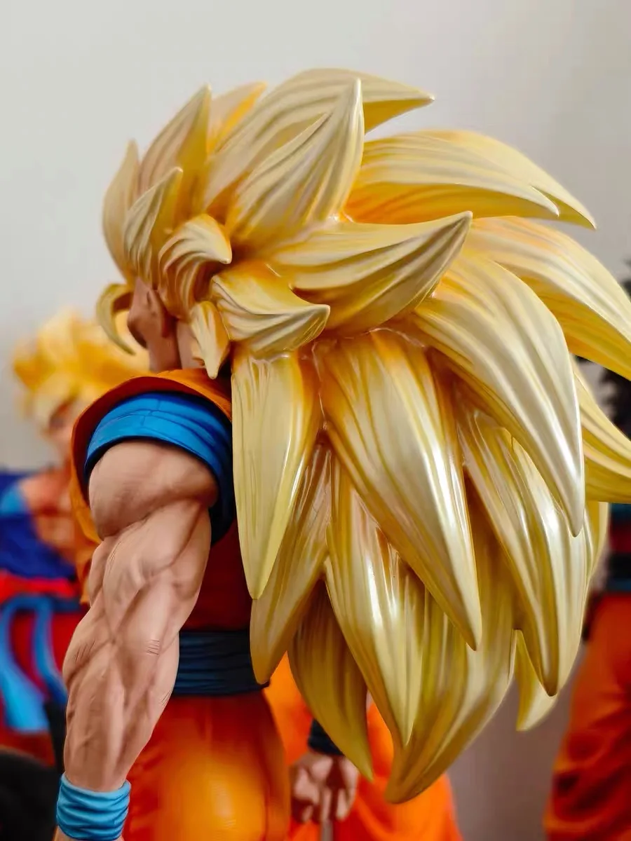 Фото Фигурка Сон Гоку из аниме Dragon Ball, 34 см, JT Toys, фигурка Супер Сайян 3, модель из ПВХ, подарок №4