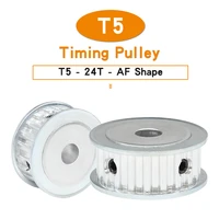 pulley wheel t5 24t bore 566 35781012141516171920 mm alloy pulley teeth pitch 5mm for t5 width 1015 mm timing belt