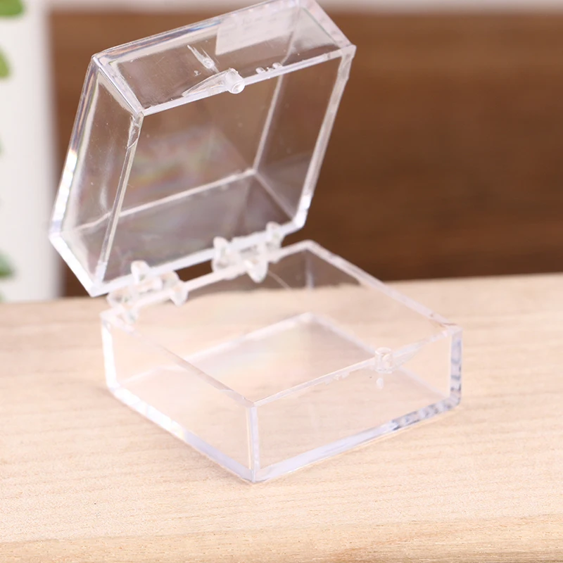 

1:12 Miniature Dollhouse Transparent Plastic Box Cake Food Box DIY Accessories