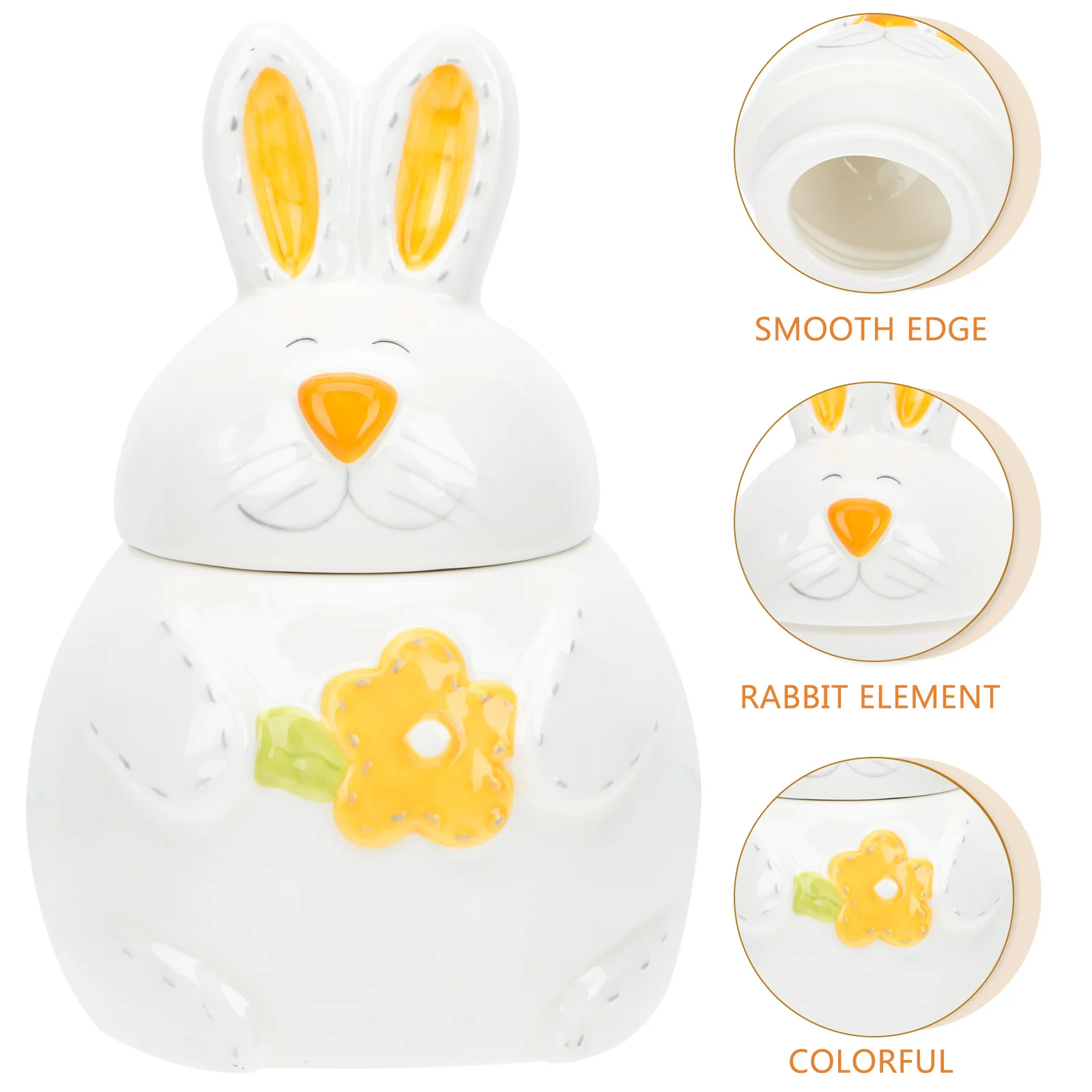 

Jar Ceramic Bunny Easter Candy Cookie Storage Rabbit Canister Box Treat Container Jars Figure Condiment Cereal Canisters Pot