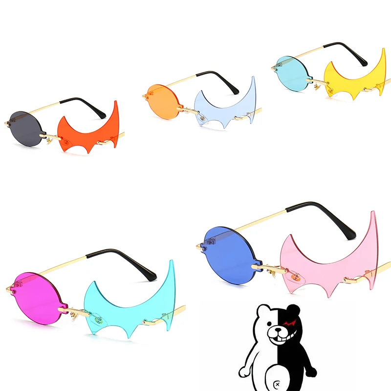 Anime Danganronpa Monokuma Sunglasses Cosplay Props Flame Personality Glasses