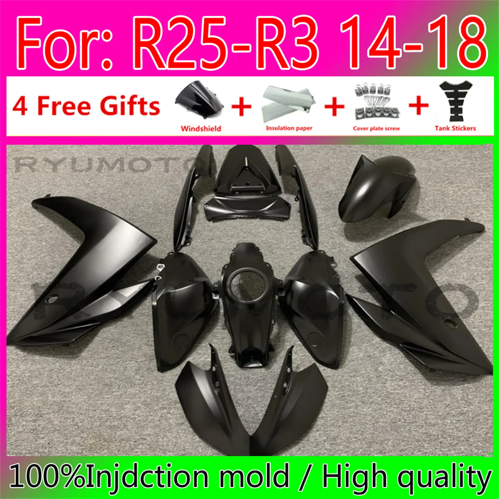 

New ABS Motorcycle Full Fairings Kit Fit For Yamaha YZF R3 2015 2016 2017 2018 YZF R25 15 16 17 18
