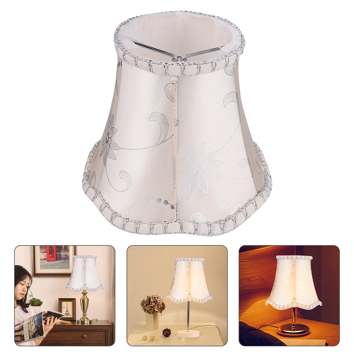 

Lamp Lampshade Shade Shades Cover Chandelier Table Lamps Drum Cloth Fabriclight Bedside Replacement Pendant Retro