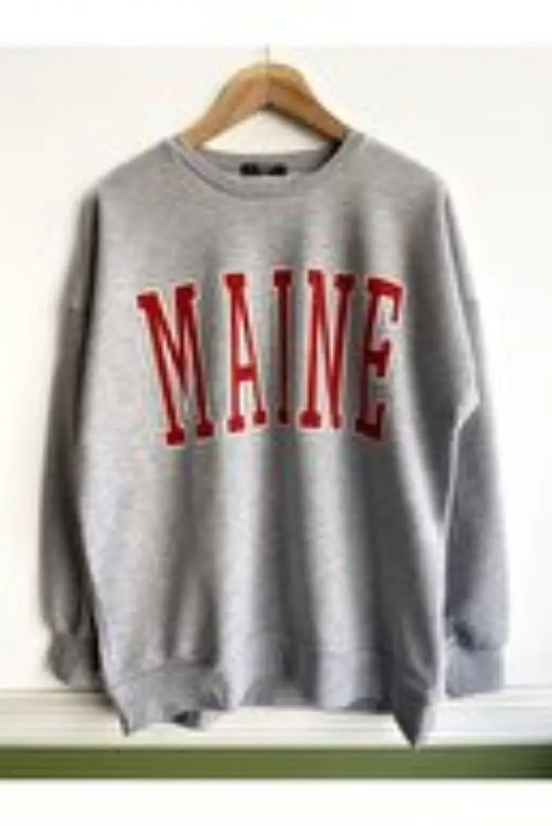 

Женская серая синяя Трикотажная Толстовка Оверсайз с принтом