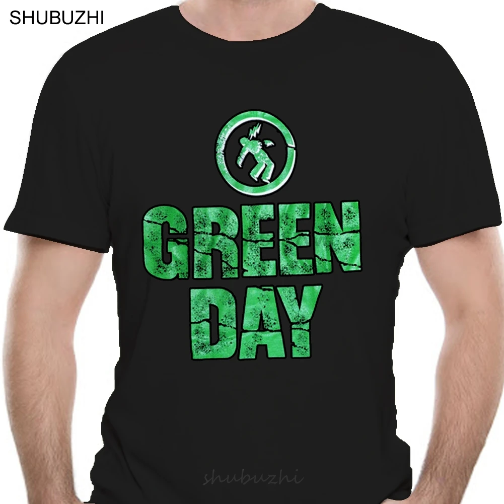 

Greenday - New Vintage Green Writing - Band T-Shirt fashion t-shirt men cotton brand teeshirt