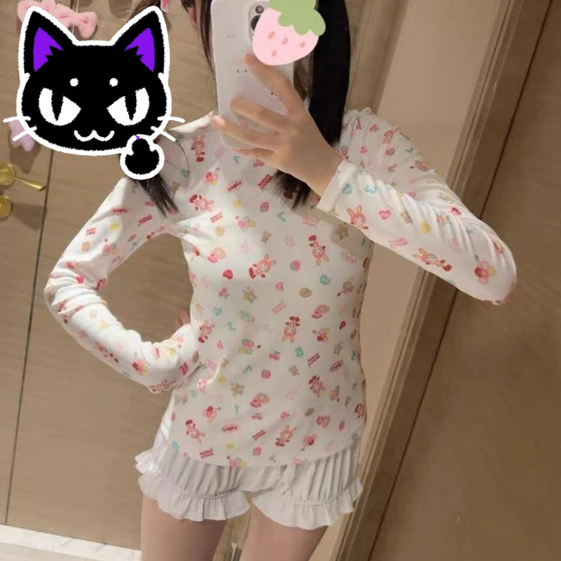 Футболка Misa Кроптоп Мультяшный принт