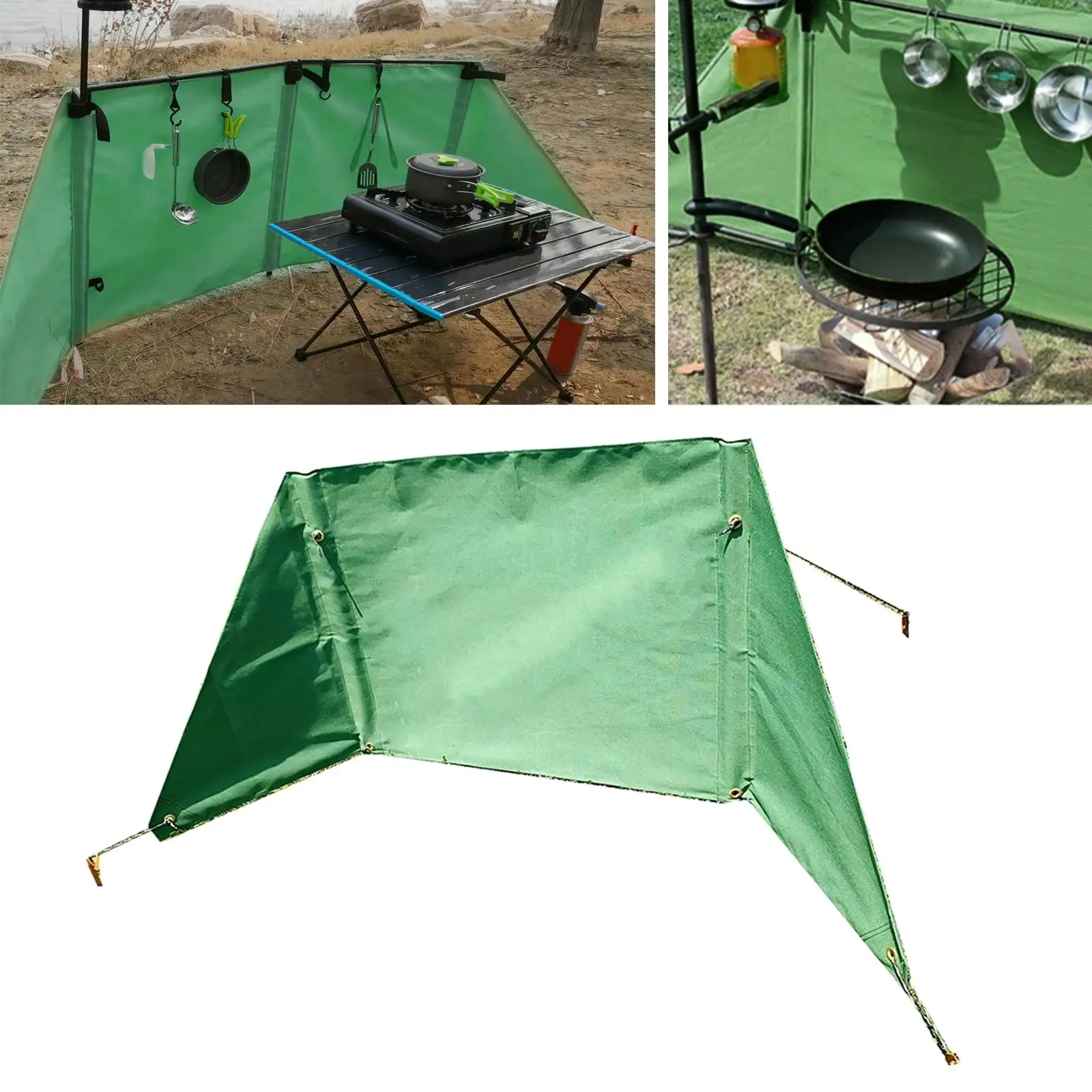 

Burner Wind Screen Grill Wind Blocker Privacy Cook Camping Curtain Windproof