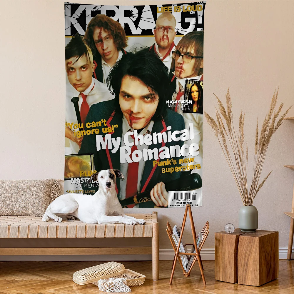 Гобелен My C-Chemical R-Romance Band Вязаный полиэстер/хлопок Прямоугольная форма Моющаяся в