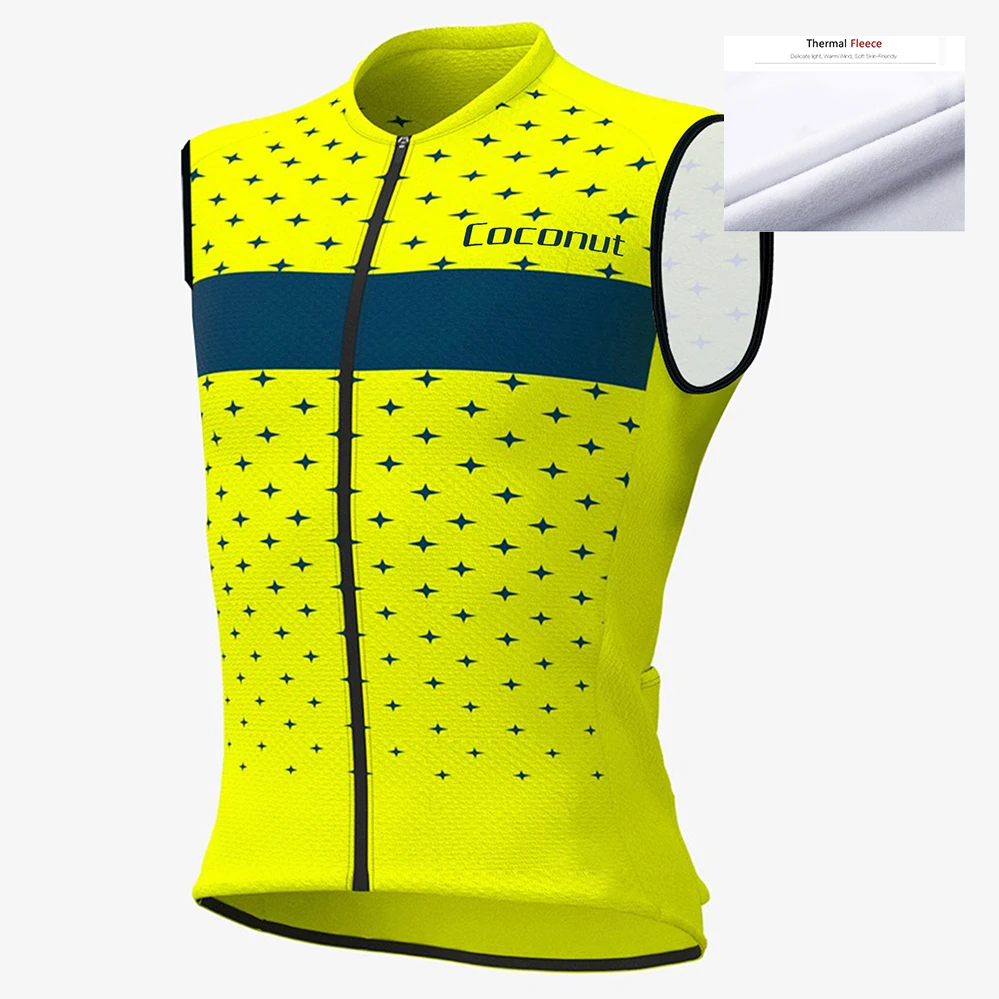 

Winter Winter Thermal Fleece Men's Cycling Vest Comfortable Sleeveless Cycling Jersey Sportswear Bicycle MTB Bike Warm Clothes