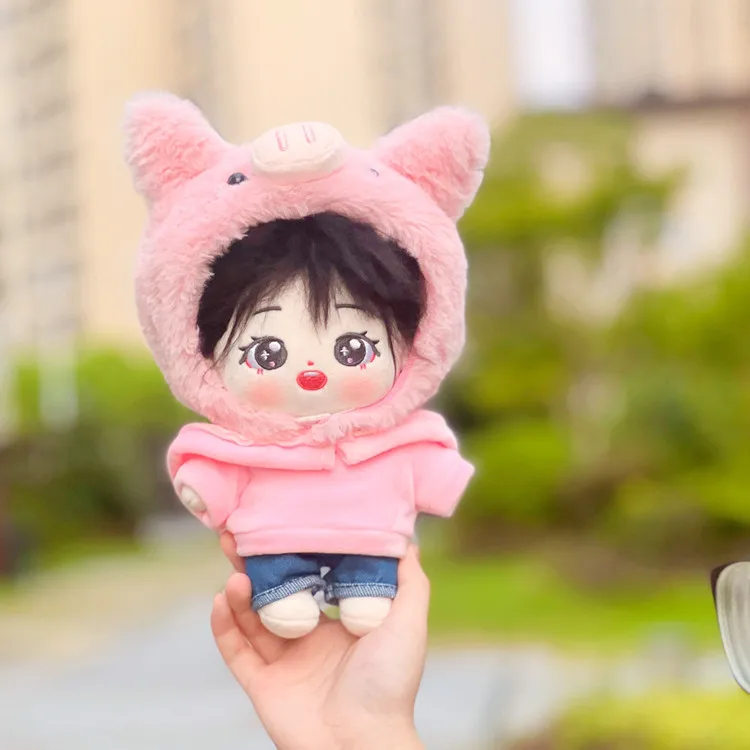 

20cm Cotton rabbit hog shape headgear Doll Idol Plush Baby Toys Star Dolls Cute Stuffed Figure Toys Fans Collection Gift