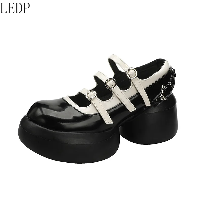 

Vintage Mary Jane Shoes Female 2022 New Versatile College Style Thick Bottom Chunky Heel Pumps