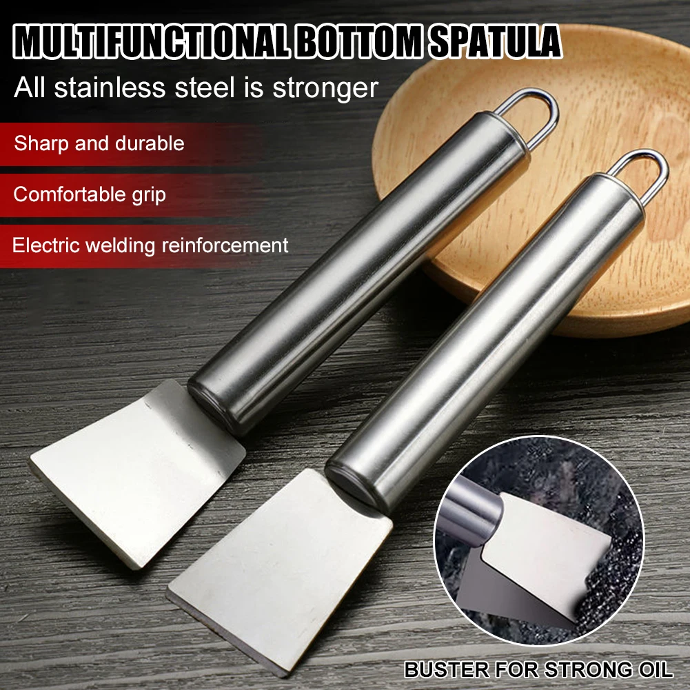 

Multifunctional Kitchen Cleaning Spatula Scraper Stainless Steel Ice Defrosting Remover Oil Stain Kitchen Cleaning Tool