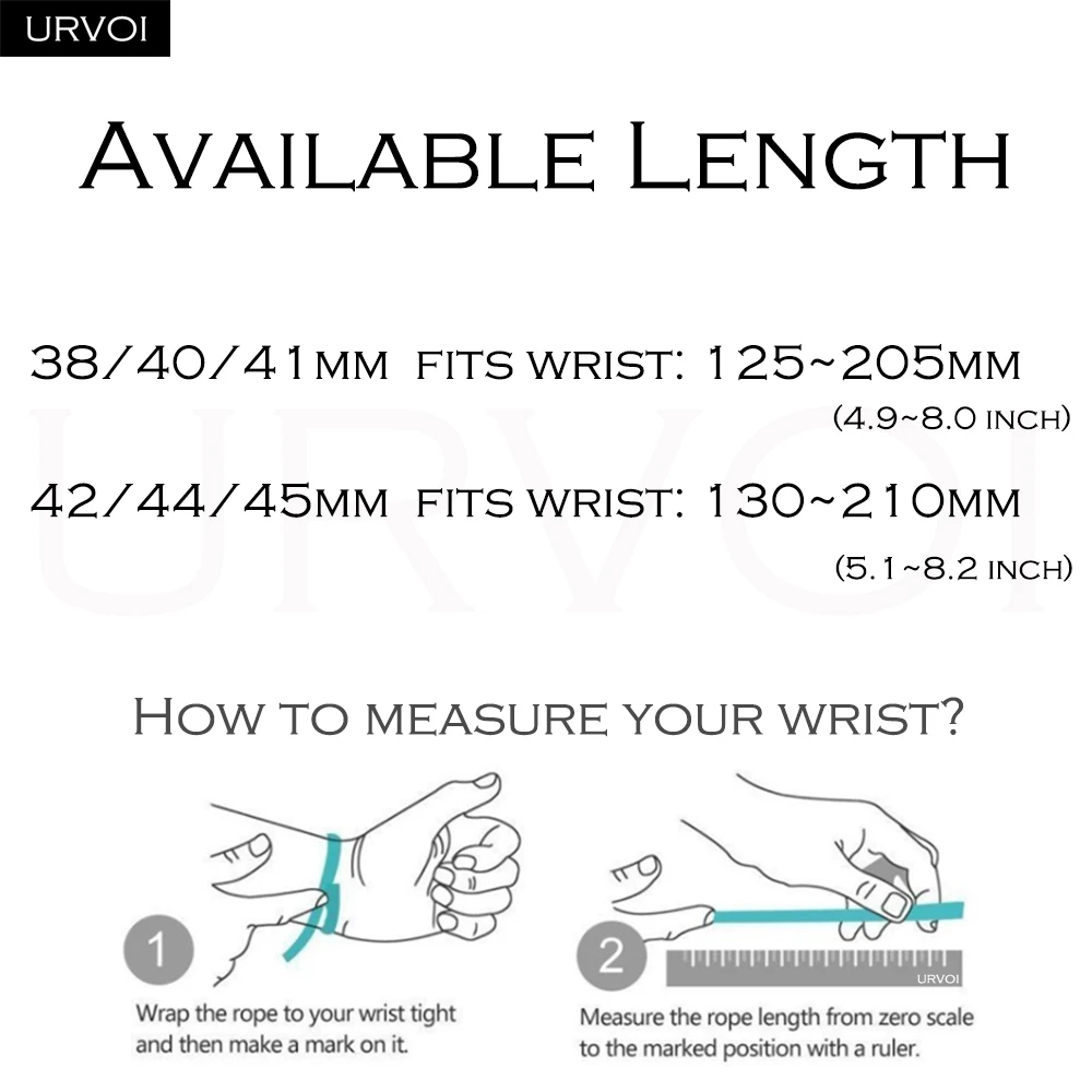 Ремешок URVOI для Apple Watch Series 7 6 SE54321 кожаный браслет iWatch звеньевой на запястье