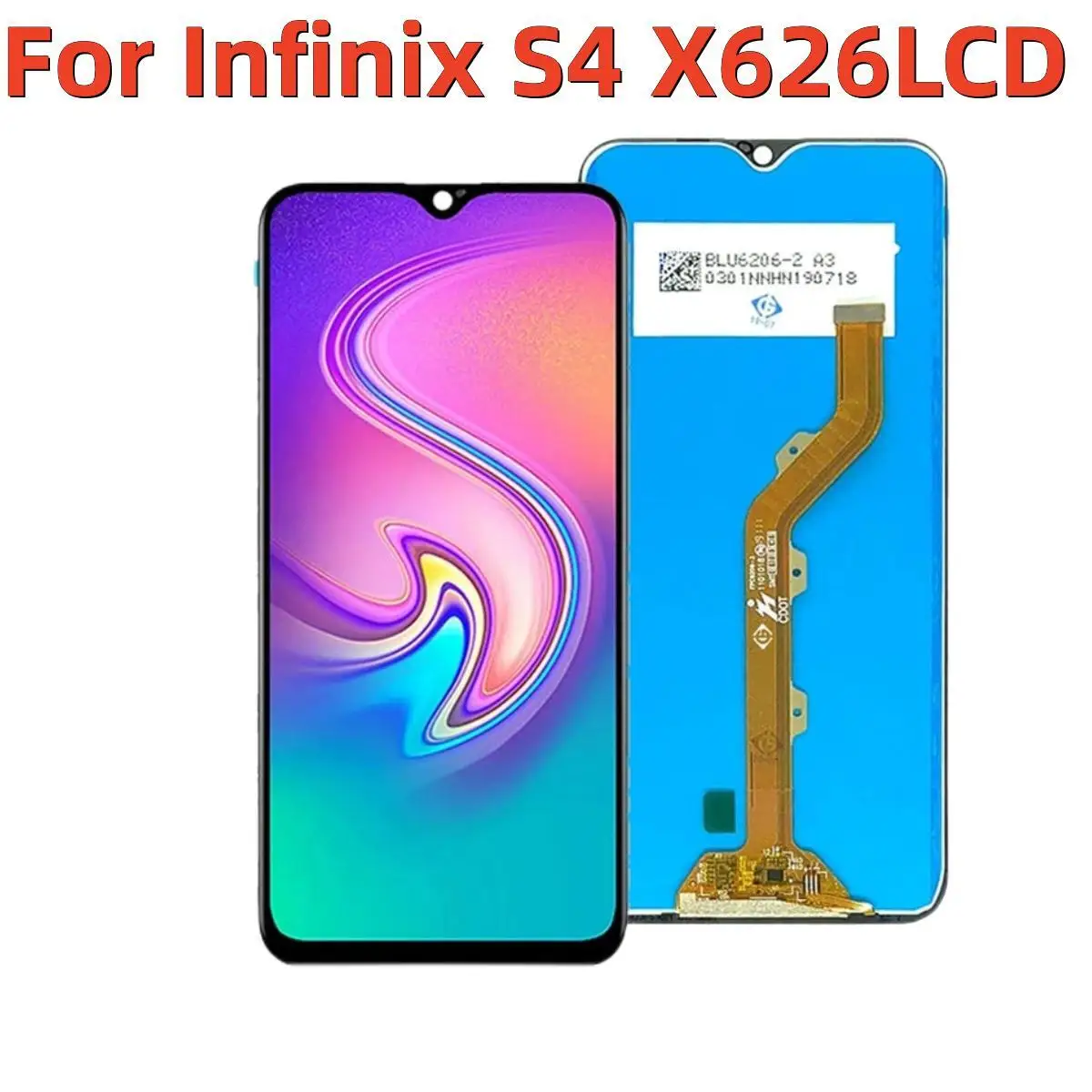 ЖК-дисплей 6,2 дюйма для Infinix S4 X626 X626B X610B X626B, дисплей с сенсорным экраном и дигитайзером в сборе, замена стекла ЖК-дисплей 6,2 дюйма для Infinix S4 X626 X626B X610B X626B, дисплей с сенсорным экраном и дигитайзером в сборе, замена стекла