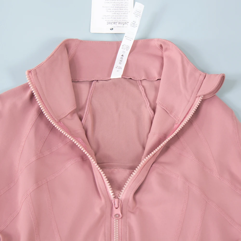 Lulu Long Sleeve With Pockets Define SportsJacket Women Quick Dry Breathable Fitness Yoga Running Zip Up Jackets Workout Coat