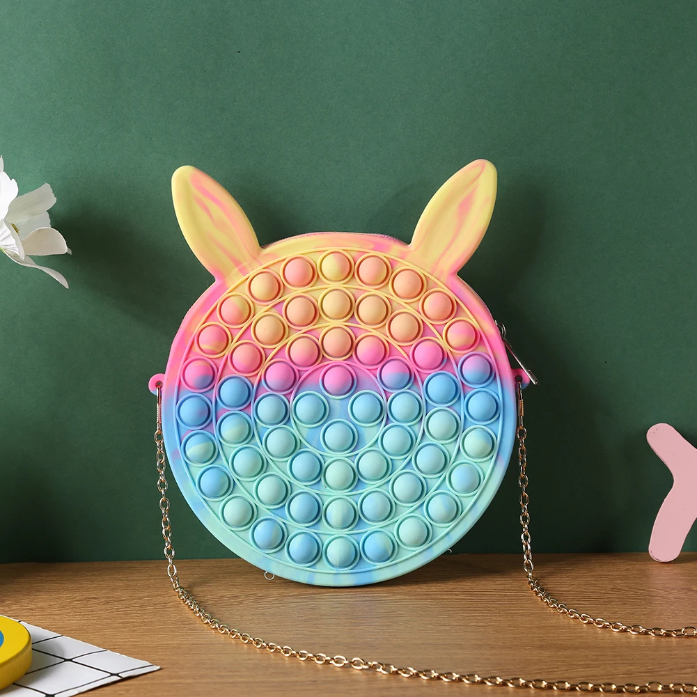 

Радужные силиконовые пузырьки для мамы, игрушки для снятия стресса, ремесла для снятия стресса, игрушки для снятия стресса