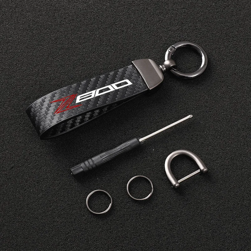 

High-Grade Leather Motorcycle keychain Horseshoe Buckle Jewelry for Kawasaki Z800