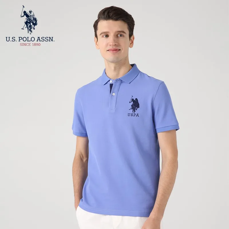 Поло США ASSN. Рубашка-поло мужская с коротким рукавом и круглым вырезом | Мужская