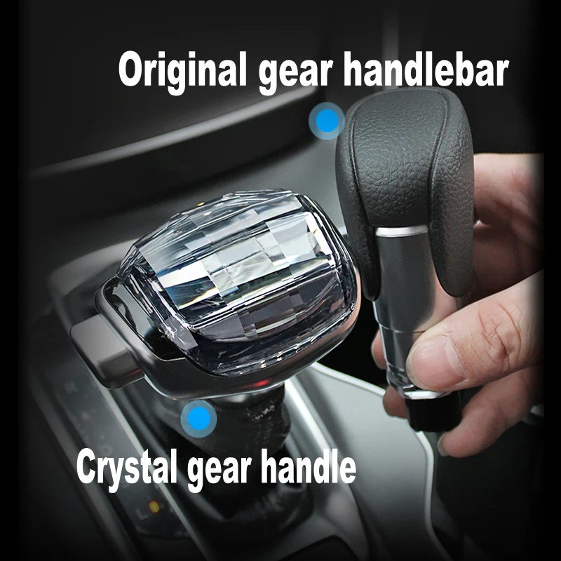 

For Honda Civic 16-21 Gear Head Crystal Gear Head Modified Gear Lever Gear Shift Handle Interior Upgrade Car Accessories