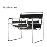 vasily chair designer celebrity reclining chair medieval leisure sofa stainless steel saddle leather living room study chair