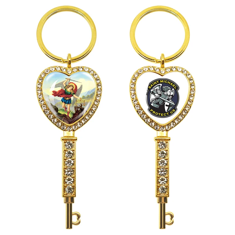 Новые мужские брелки для ключей Archangel St.Michael Protect Me Saint Shield Protection Charm Orhodox
