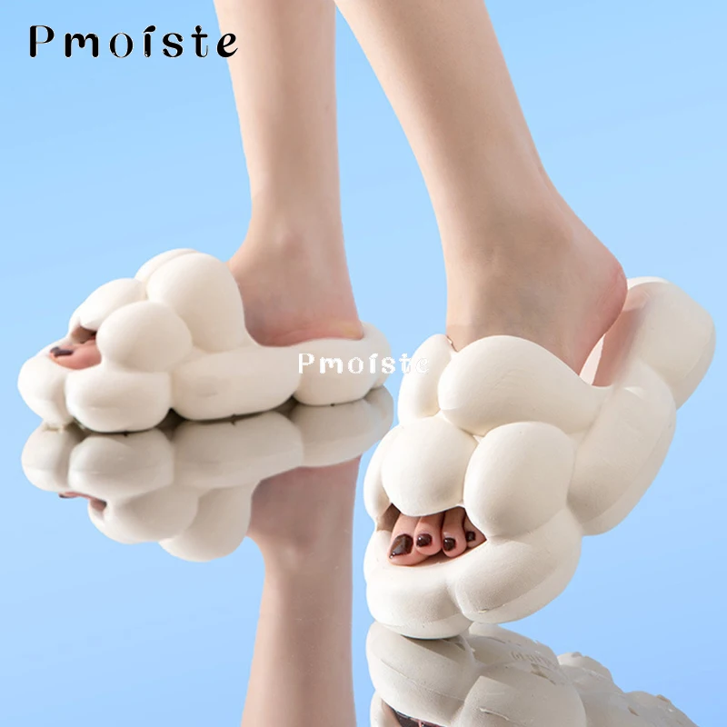 Cloud Slippers for Women Soft Cute Platform Shoes EVA Slippers for Home Summer 2023 Comfortable Bathroom Female Slides