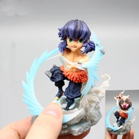 11cm demon slayer two head hashibira inosuke kamado nezuko kamado tanjirou anime figure gk statue action figurine model toys