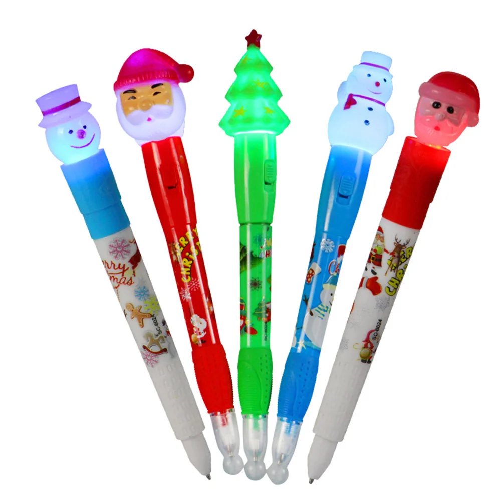 

Christmas Pen Pens Lightwriting Lighted Favor Xmasnovelty Ink Cartoon Animal Present Ballpoint Luminous