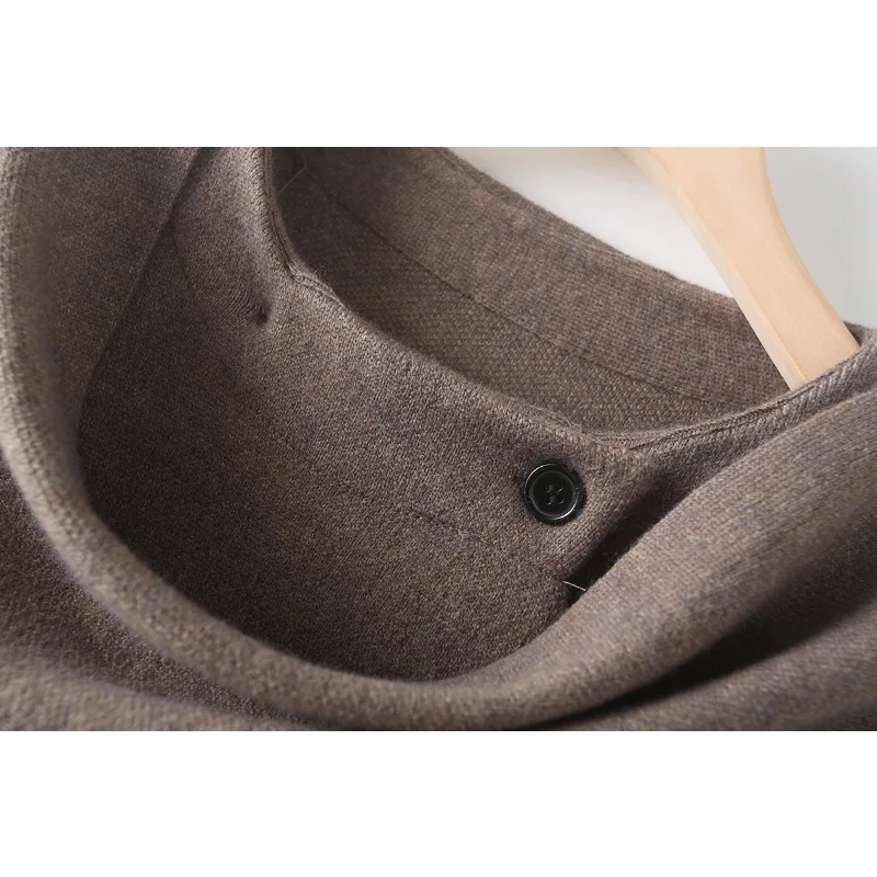 TRAF ZR Уютные свитера Однотонный женский джемпер Свободный крой Вязаные пуловеры