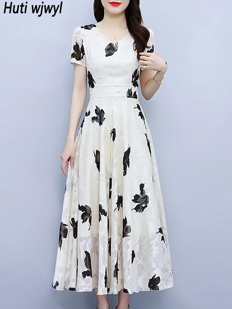 

Summer White Chiffon Casual Beach Long Dress Women Elegant Bodycon Chic Prom Dress 2023 Fashion Black Party Night Midi Vestidos