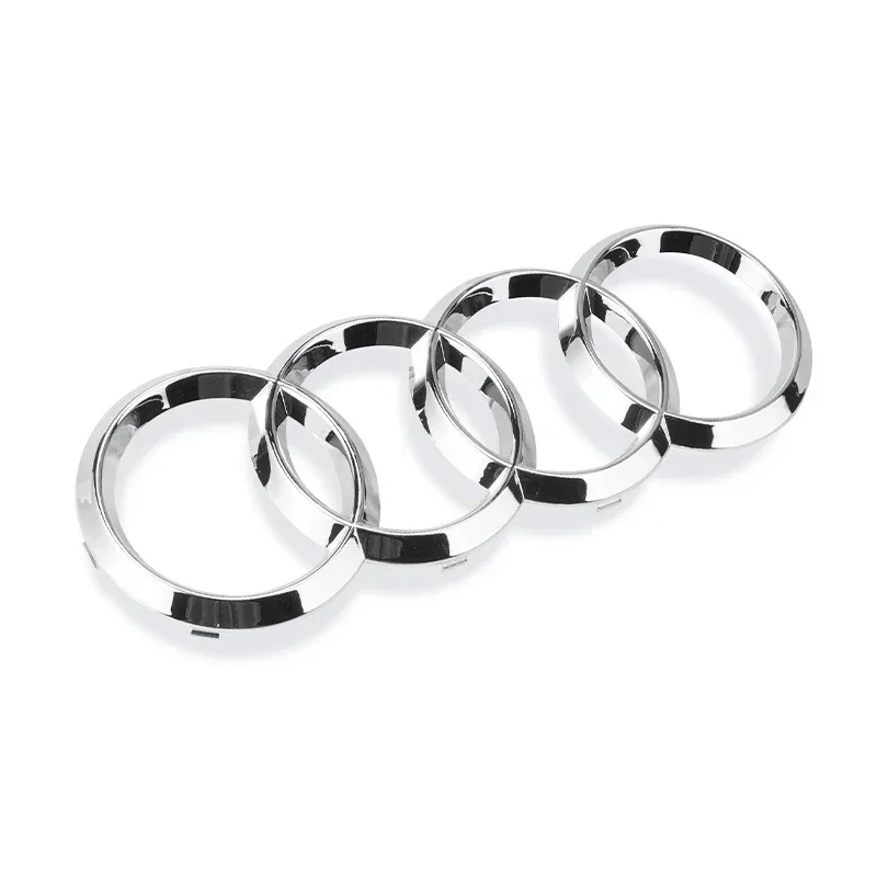 

Audi 4Ring ABS автомобильный капот передний капот гриль задний багажник эмблема черный/серебристый логотип значок наклейка для A3 A4 A5 A6 A7 Q2 Q3 Q5 Q8 TT