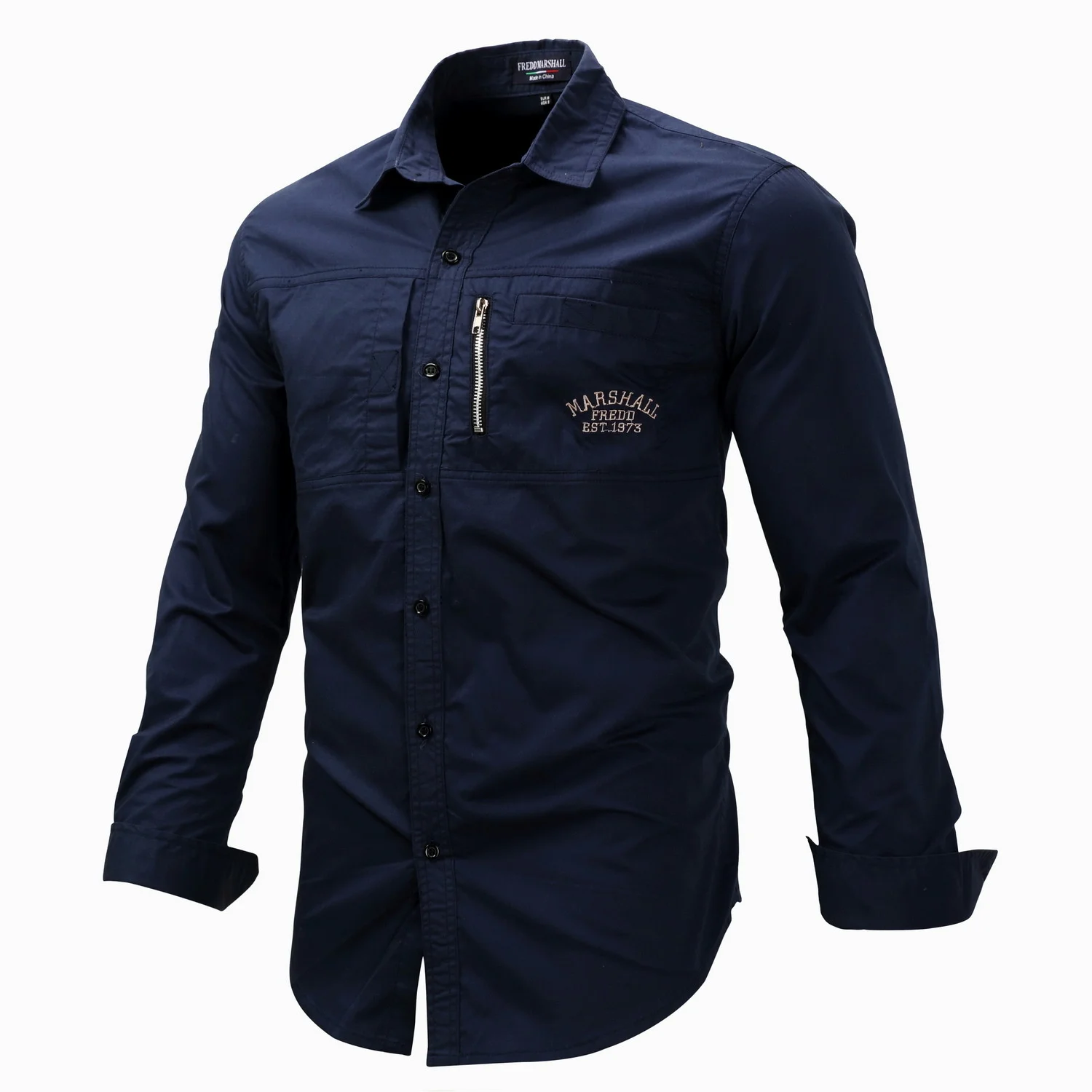 2022 Fashion Cargo Military Shirt Long Sleeve Multi-pocket Casual Shirts Brand Clothes Army Green Camisa Masculina