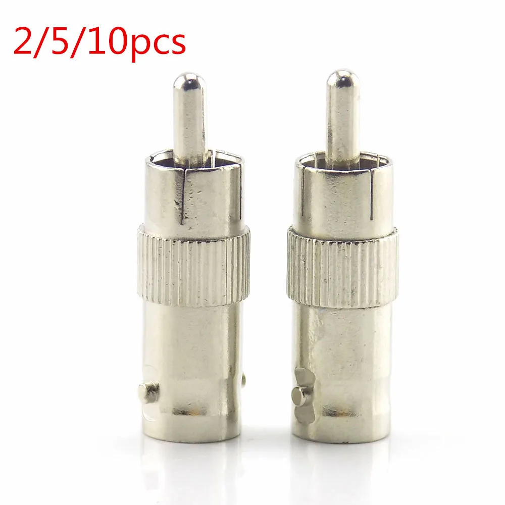 

2/5/10Pcs Bnc Female Connector Plug To Rca Male Connector Splitter Adapter Coupler For Cctv Rg59 Cable camera H10 C4
