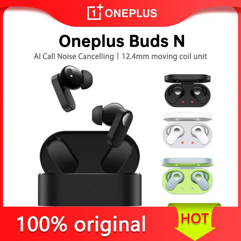 

2022 New Oneplus Buds N Wireless Earphone Bluetooth 12.4mm Dynamic unit Dual AI Call Noise Cancelling True Wireless Headphone