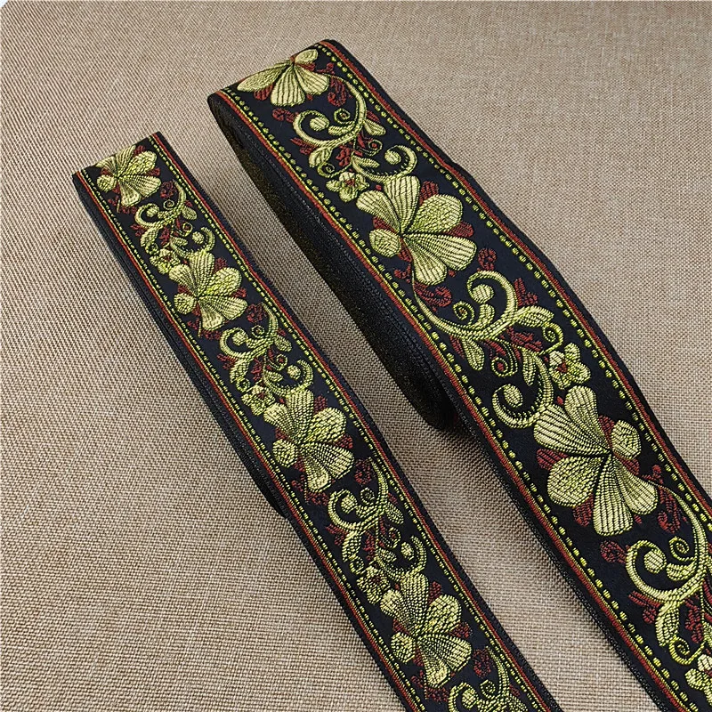 Тканая жаккардовая лента с цветочной отделкой 10 ярдов 3 см или 5