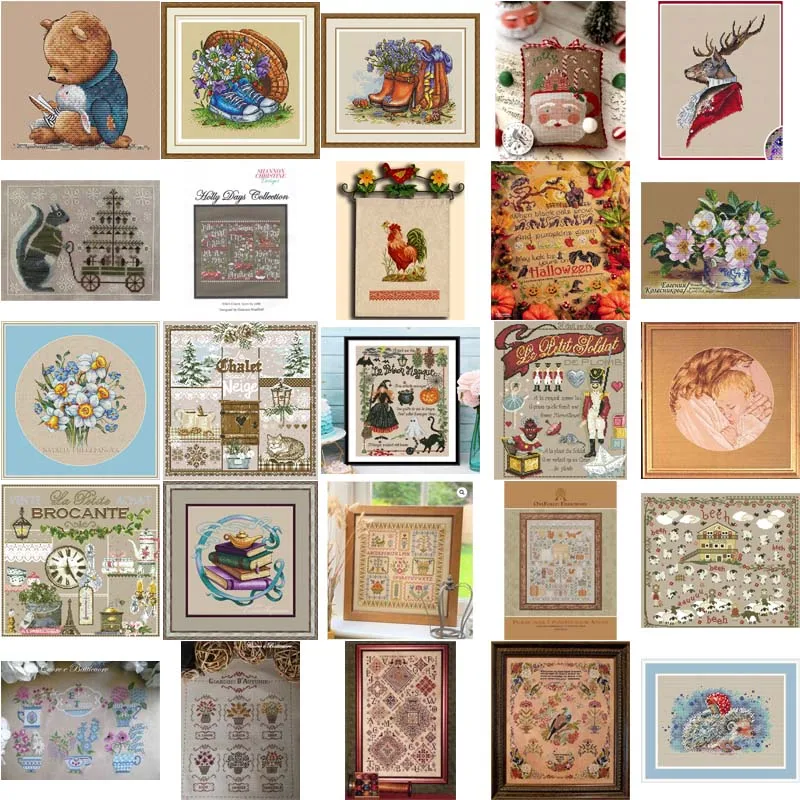 

Cross Stich Embroidery set Electronic drawing Cross Stich Forest Animals Needlework PDF by Email