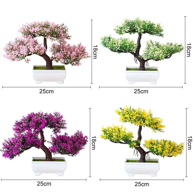 Home Decoration Artificial Plant Bonsai Small Tree Basin Fake Flower Room Table Hotel Garden |