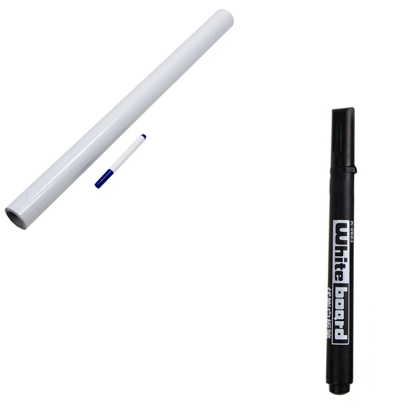 

20 X Board Marker Whiteboard Marker Pen Washable Black With Peel And Stick Whiteboard PVC Chalkboard Wall Sticker