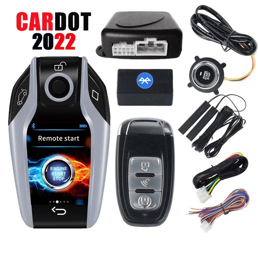 

Drop Shipping KOL Cardot car lcd key Pke Keyless Entry Remote Starter Smart Start Stop Engine LCD Car Alarm