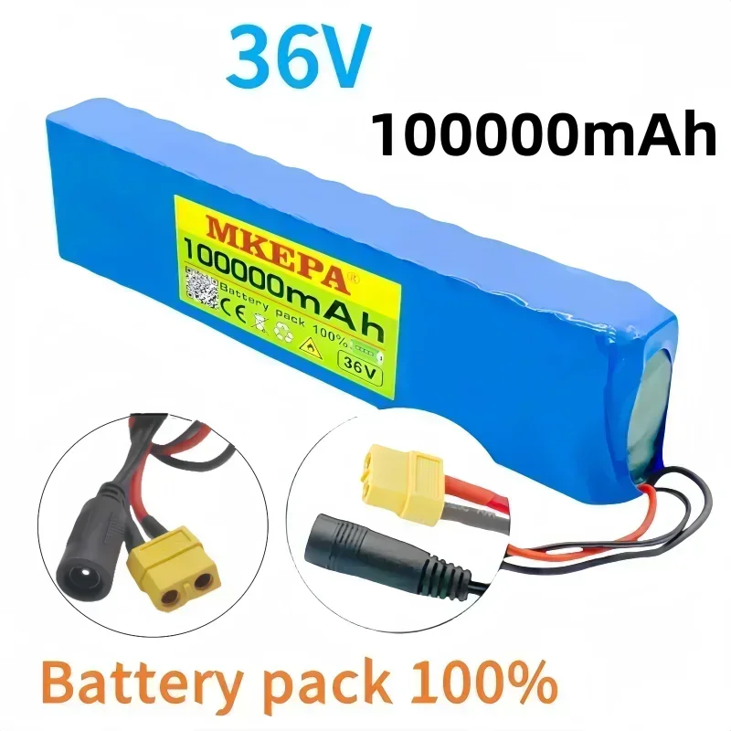 10S3P 36V 100000mAh 18650 Rechargeable Lithium Battery Power Modified Bicycle Scooter Electric Vehicle with etc
